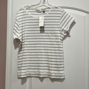 Chicos striped T-shirt size 2 new with tags